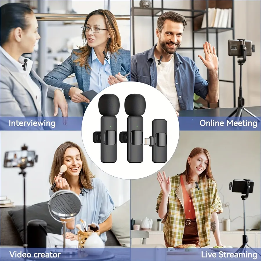 Cordless Clip-on Microphone Wireless Lavalier Microphone Clip Plug And Play — photo 7