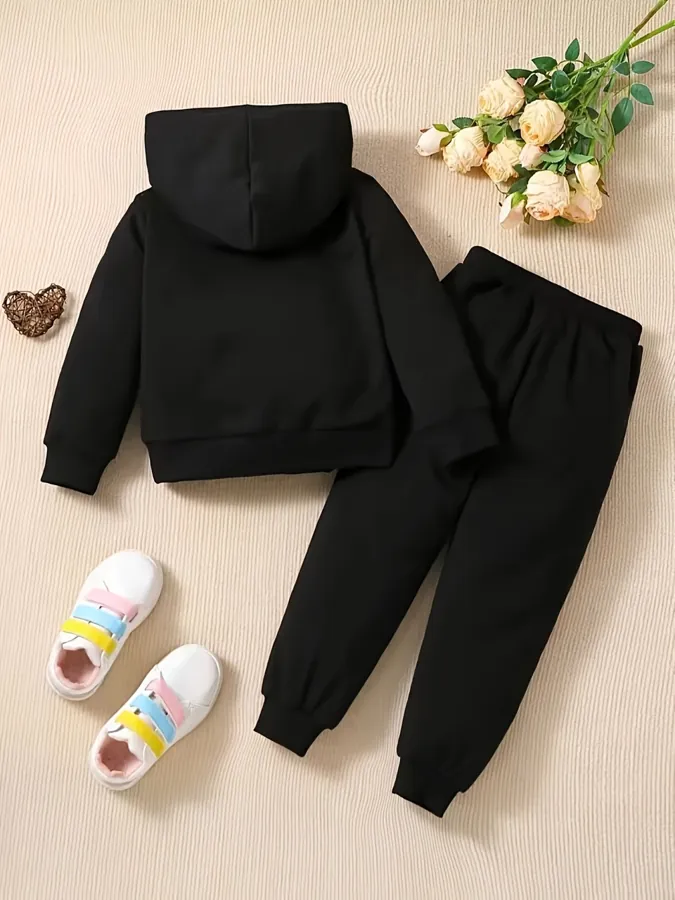 Baby Girl'S DADDY'S GIRL Letter Pattern Hoodie And Casual Long Pants Spring And Autumn Spo — photo 3