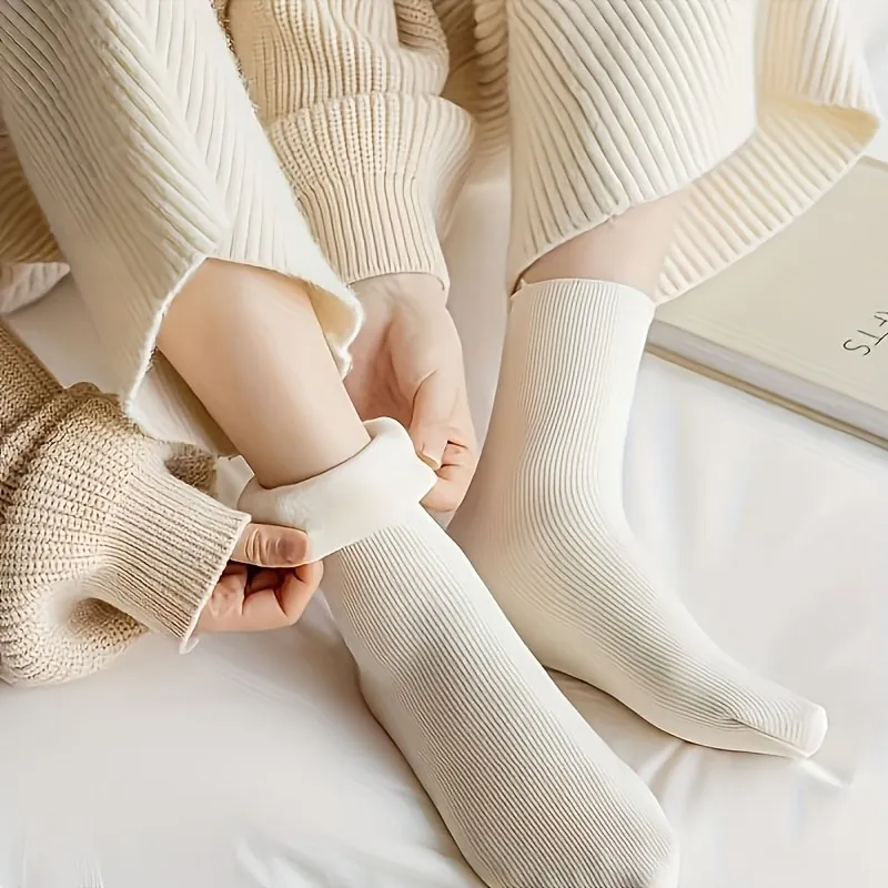 Unisex Comfortable Fleece Lined Winter Socks — photo 3