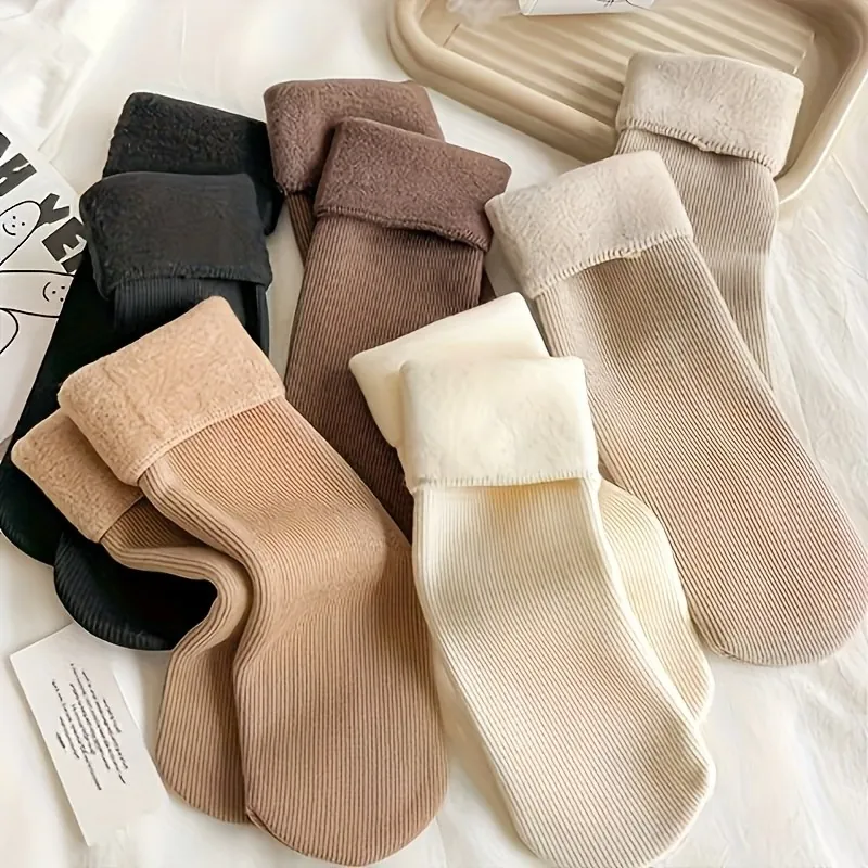 Unisex Comfortable Fleece Lined Winter Socks — photo 4