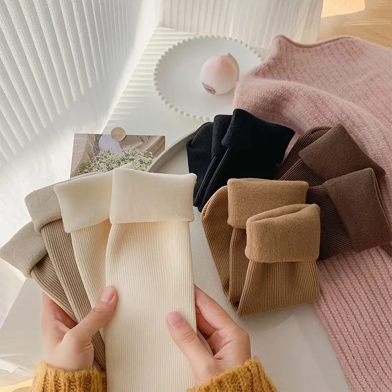 Unisex Comfortable Fleece Lined Winter Socks — photo 8