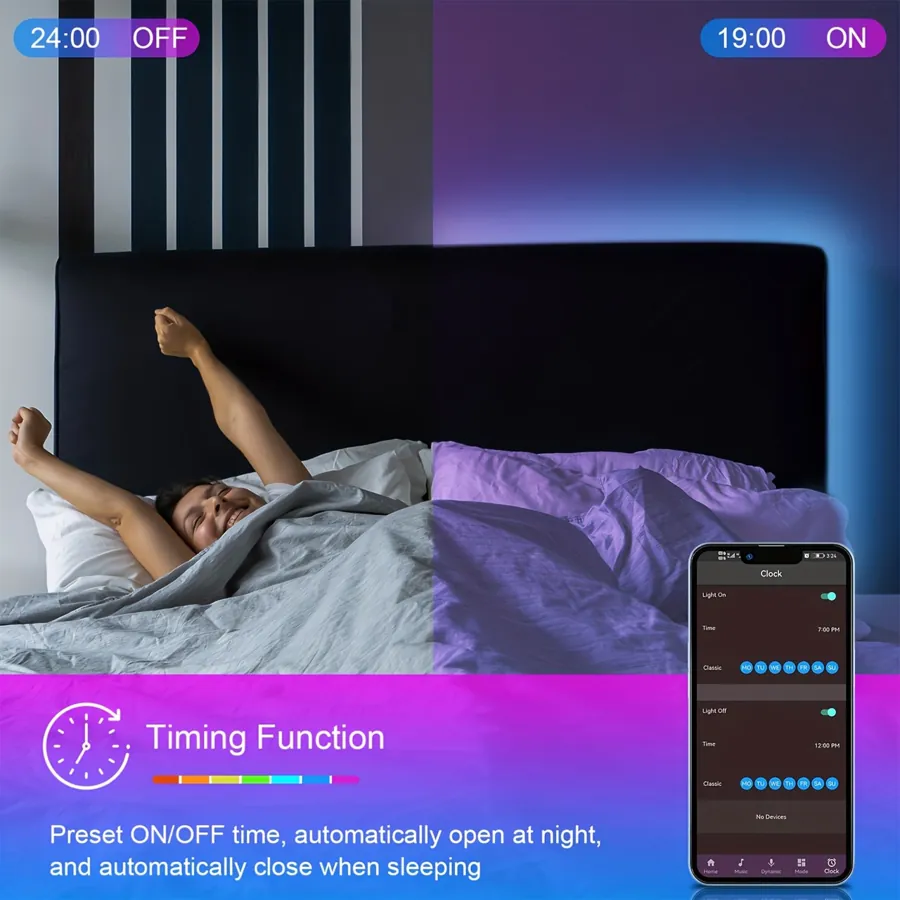 Smart Bedroom RGB Strip Light — photo 5
