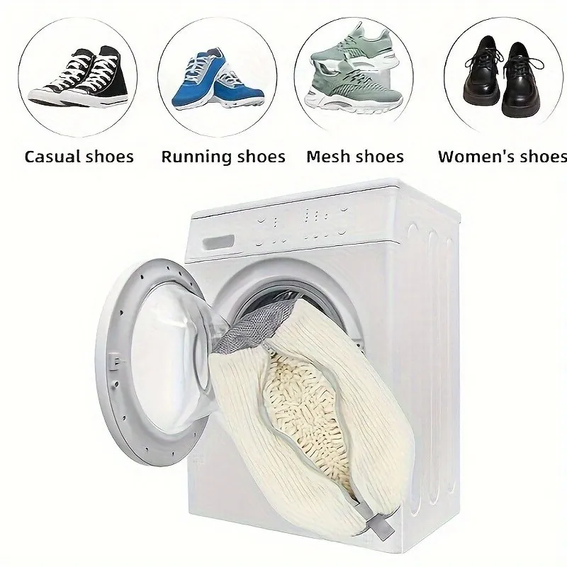 [Reusable Shoe Bags] 2pcs Reusable And Durable Washing Machine Shoe Bags — photo 7