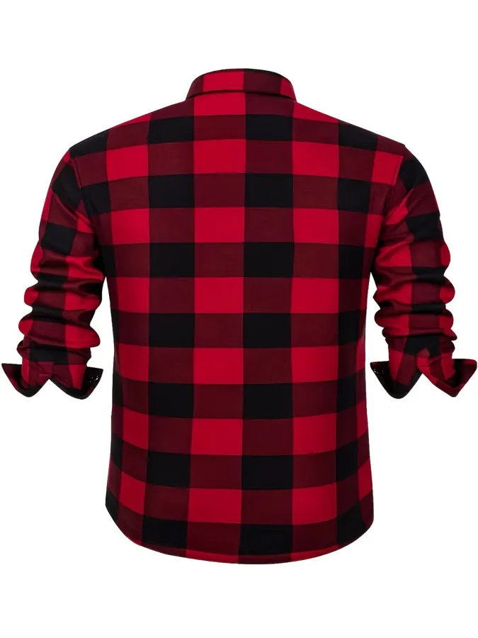 Autumn/Winter Plaid Flannel Shirt for Men — photo 3