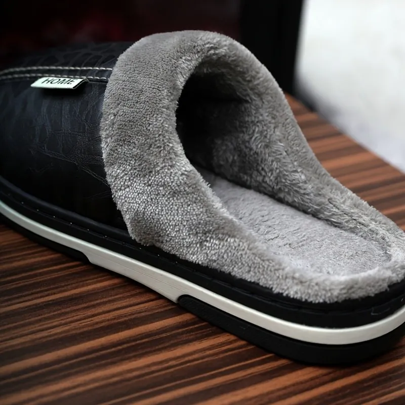 Home Men'S Comfortable Warm Large Size Slippers — photo 4