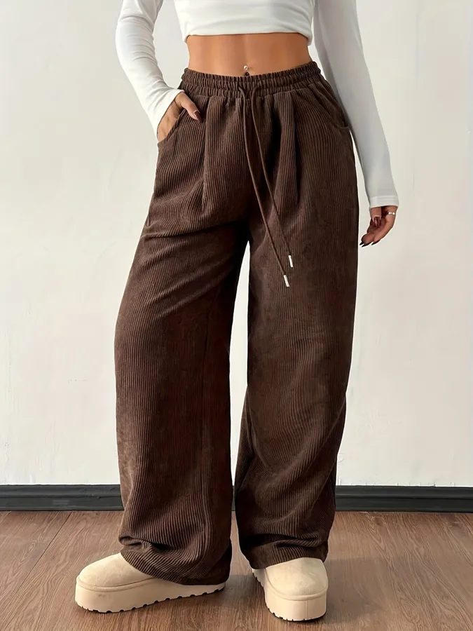 Women's Vintage Corduroy Wide-Leg Pants — photo 3
