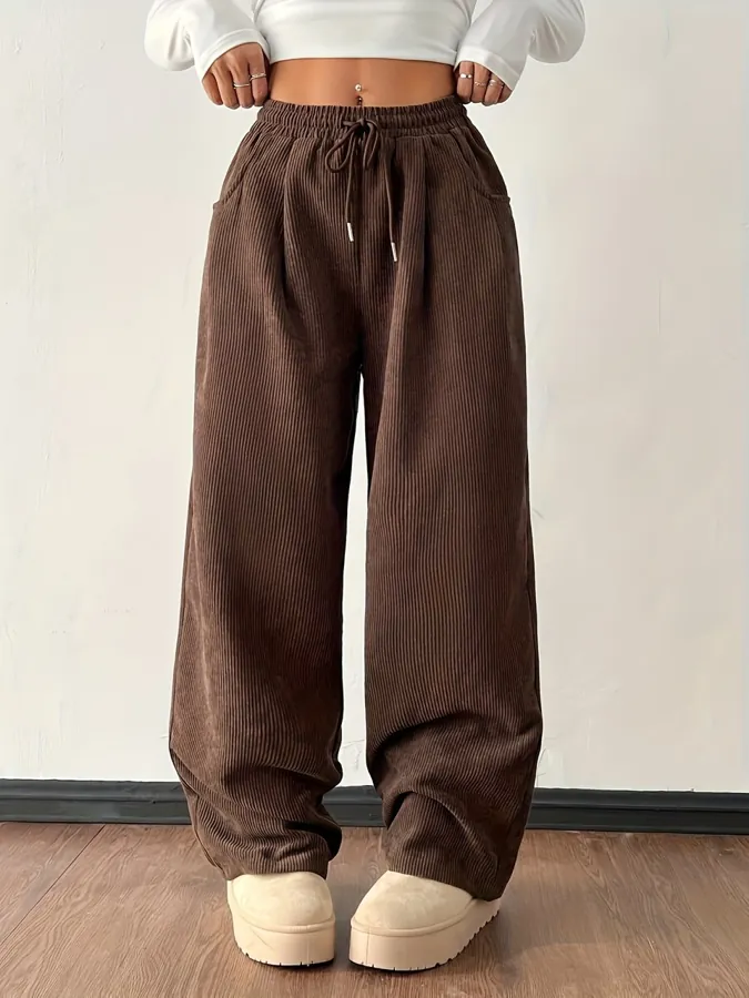 Women's Vintage Corduroy Wide-Leg Pants — photo 6