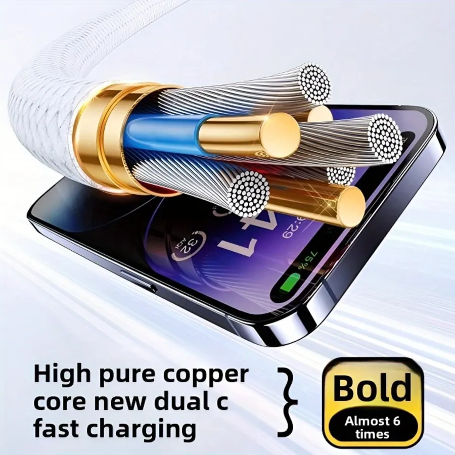 Огляд плетеного кабелю USB-C ASUS із Temu: 60 Вт, від 0,5 до 3 м, і майже без скарг — фото 3