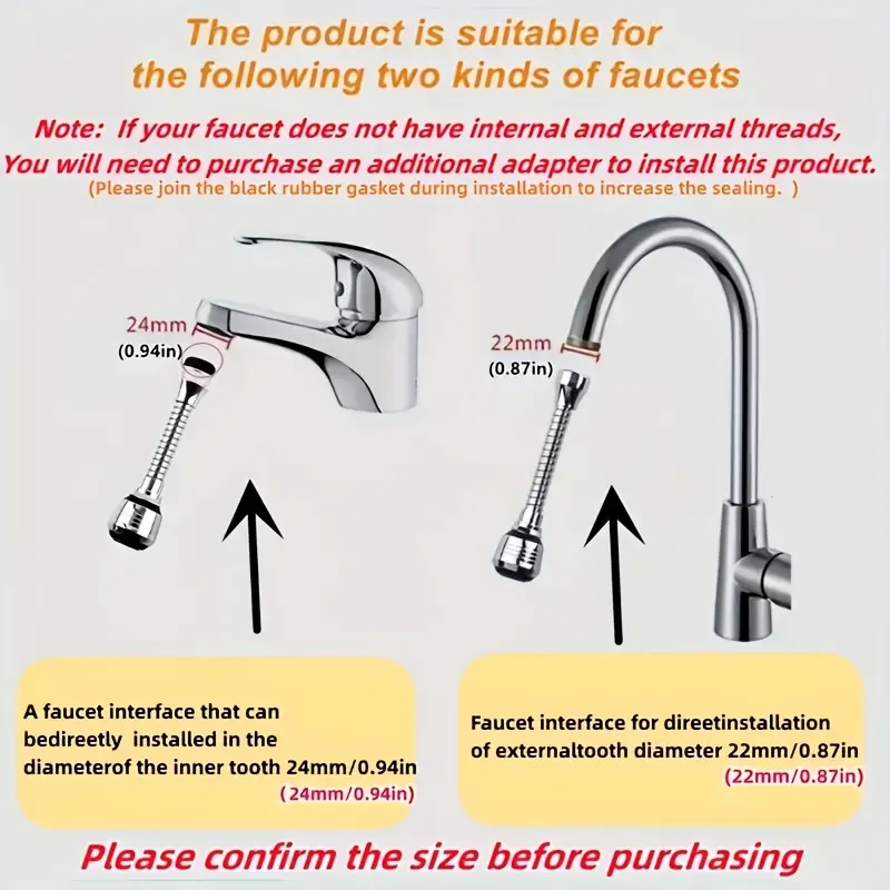 Faucet Extender with 360° Swivel — photo 4