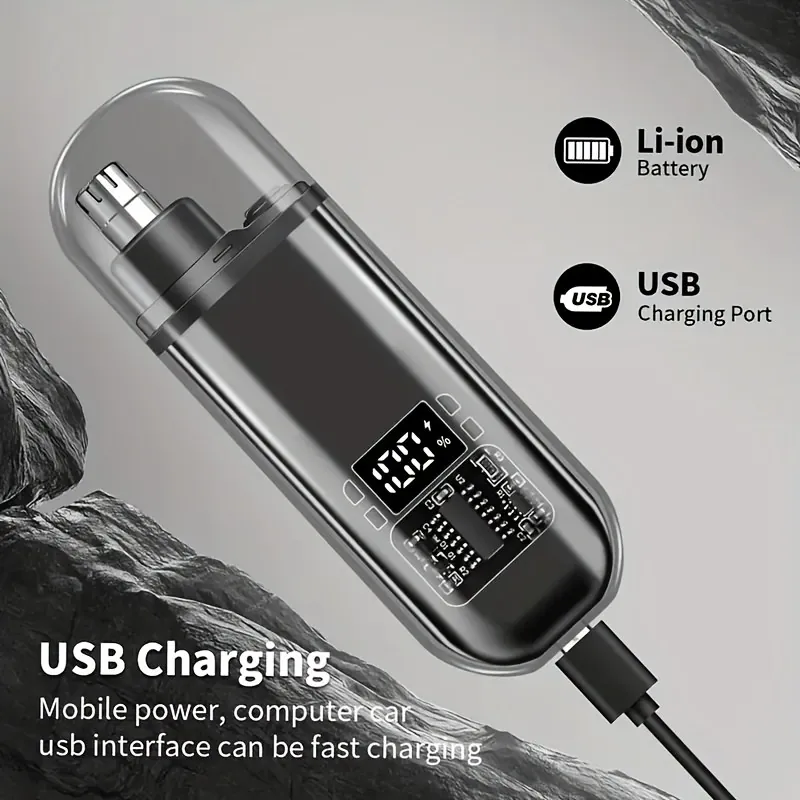 Огляд тримера для носа з Temu: розміром із запальничку, з USB-зарядкою та індикатором заряду — фото 3