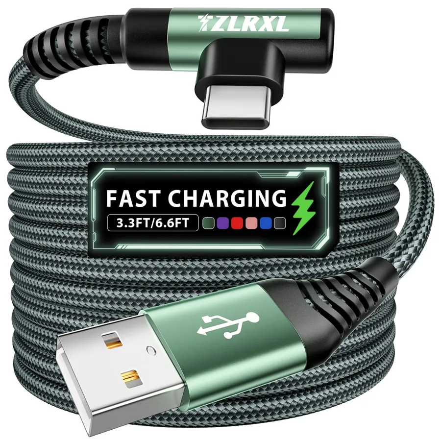 Огляд кутового кабелю USB-C в оплітці з Temu: зручно грати й лежати з телефоном, швидкість — як пощастить