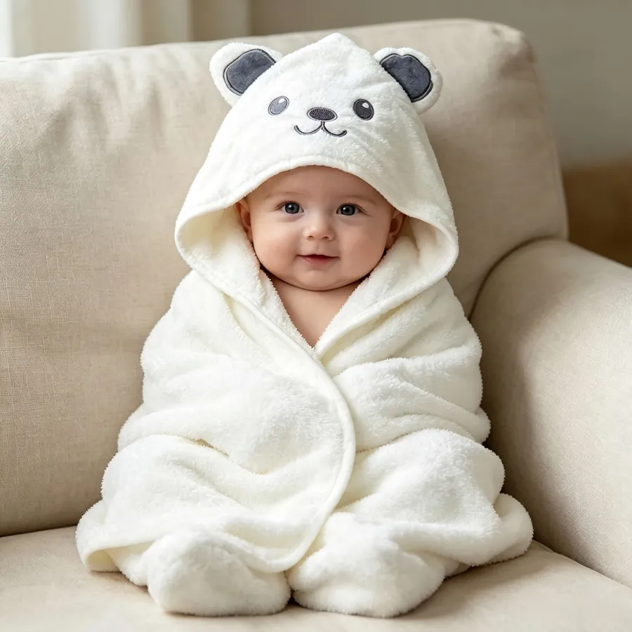 Baby Bath Towel, Soft And Skin-Friendly — photo 1